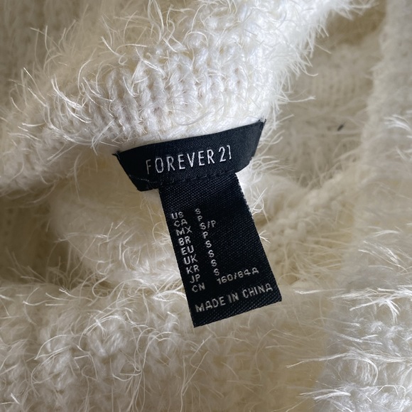 Forever 21 size S off the shoulder fuzzy sweater - Picture 7 of 7
